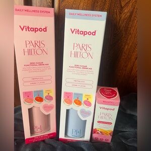 Vitapod Paris Hilton Daily Wellness System, choose pink or blue, +13 pods, new